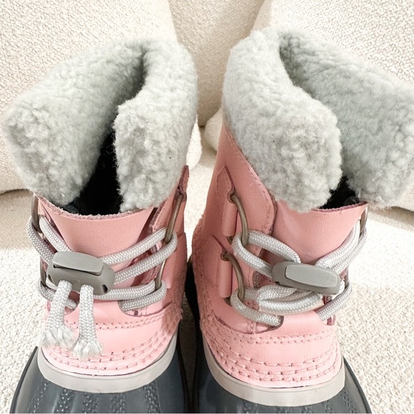 Sorel Toddler Girls Yoot PAC Waterproof Snow Boots Pjnk Gray sz 6 - Picture 3 of 7